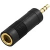 Ausinių adapteris DELTACO 6.3mm female - 3.5mm male, juodas / AD-2-K / R00180002