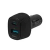 USB automobilinis kroviklis DELTACO 1x USB-A 18 W, 1x USB-C PD 45 W, viso 63 W / USBC-CAR123