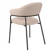 Avida Design Bianca minkšta valgomojo kėdė Loft Living Room, smėlio spalvos porankiai