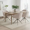 Avida Design Greta rusvai gelsvas minkšta pasukama kėdė Home Office Living Room valgomajam