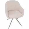 Avida Design Greta rusvai gelsvas minkšta pasukama kėdė Home Office Living Room valgomajam