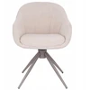 Avida Design Greta rusvai gelsvas minkšta pasukama kėdė Home Office Living Room valgomajam