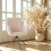 Avida Design LOZANO Smėlio spalvos minkšta pasukama kėdė Home Office Living Room valgomajam