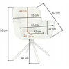 Avida Design LOZANO Smėlio spalvos minkšta pasukama kėdė Home Office Living Room valgomajam