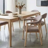 Avida Design Medinė guminė kėdė, minkšta Boucle Brown EDDA, ​​valgomasis, virtuvė