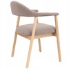 Avida Design Medinė guminė kėdė, minkšta Boucle Brown EDDA, ​​valgomasis, virtuvė