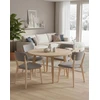 Avida Design Minkšta medinė kėdė, skirta Boston Kitchen valgomajam, skandinaviška pilka