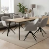 Avida Design Minkšta Tessa tamsiai smėlio spalvos pasukama kėdė, skirta Home Office svetainės valgomajam
