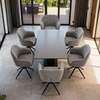 Avida Design Minkšta Tessa tamsiai smėlio spalvos pasukama kėdė, skirta Home Office svetainės valgomajam
