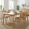 Avida Design Savio Rattan medinė kėdė, natūrali skandinaviška Japandi boho guma