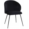 Avida Design Valgomojo kėdė svetainės stalui, minkšta SNAP Ganta Loft Welwet Juodas