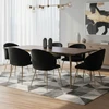 Avida Design Valgomojo kėdė svetainės stalui, minkšta SNAP Ganta Loft Welwet Juodas