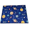 AW DYWAN Dziecięcy Mėlyna Kosmos Planety Gwiazdy Rakiety 180x220