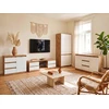 AZ team Komoda 120 cm Aga Wotan Matinė balta su stalčiais, moderni miegamajam