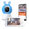 Mėlyna Smart Baby Monitorius Camera WiFi Rotating FHD Lullaby Alarm Baby Guard + Monitorius Mėlyna Encore View