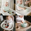 Baby Ono Dubuo ir lėkštė Silikoninių indų rinkinys su siurbtuku Babyono, mėtų