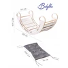 Babylike Montessori rokeris 100 cm su pilka aksomine pagalvėle