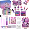 Bajkowy Kuferek MAKIAŽAS IR NAGŲ KOSMETIKOS RINKINYS RAINBOW MAKE UP NAGŲ LAKAS