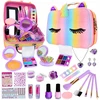 Bajkowy Kuferek MAKIAŽAS IR NAGŲ KOSMETIKOS RINKINYS RAINBOW MAKE UP NAGŲ LAKAS