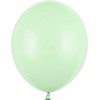 PartyDeco Stiprūs balionai Pistacijų žalia 30 cm, 50vnt