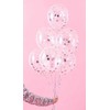 PartyDeco Balionai su konfeti "Sidabrinės žvaigždės" 30 cm