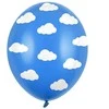 Party Deco Balionai mėlyni "Debesys" 30cm 6 vnt