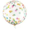 PartyDeco Permatomas balionas su margais taškeliais 40cm