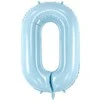 Party Deco Balionas folinis skaičius 0 melsvas 86cm