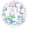 PartyDeco Didelis balionas Spalvotas konfeti, 1m