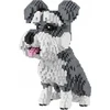 Balody kaladėlės SCHNAUZER mini kaladėlės DOGS 3D figūrėlė 2100 vnt.