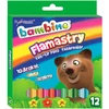 Bambino flomasteriai su blizgučiais, 12 spalvų