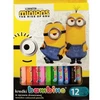 Bambino Mini Pieštukai, 12 vnt. su drožtuku, Minionai