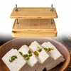 Bambuko tofu presas, nešiojamas ir patogus, namų, rankinis, sūrio presas