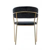 Bankietowo MINŠTAS AKSOMINĖS VIRTUVĖS KĖDĖ MODERN GLAMOUR Juodas VELVET