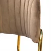 Bankietowo MODERN GLAMOUR CAPPUCCINO VELVET MINŠTA AKSOMINĖ VIRTUVĖS KĖDĖ