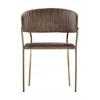 Bankietowo MODERN GLAMOUR CAPPUCCINO VELVET MINŠTA AKSOMINĖ VIRTUVĖS KĖDĖ