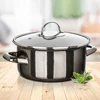 Banquet EMALINIS PUODAS 22cm 3,7L SU DANGIU BANKETAS METALINIS Juodas
