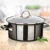 Banquet EMALINIS PUODAS 24cm 3,7L SU DANGIU BANKETAS METALINIS Juodas
