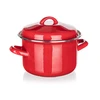 Banquet MAŽAS raudonas emaliuotas PUODAS SU DANGIU Banketas 2L 16cm 6777