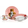 Banquet Vakarienės rinkinys Birželio 3 d. VAIKAMS TEDDY raudonos meškiuko lėkštės vakarienėms pusryčiams