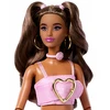 Mattel BARBIE DELUXE FASHIONISTAS lėlė rožiniu kostiumėliu