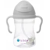 B.box buteliukas su šiaudeliais, pilkas 240 ml