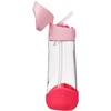 B.box Geriamasis butelis su šiaudeliu 600 ml - flamingo fizz