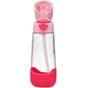 B.box Geriamasis butelis su šiaudeliu 600 ml - flamingo fizz