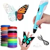 Bedee 3D PEN Vaikams 3D SPAUSDINTUVO RAŠIKLIŲ rinkinys + PLA PAPILDYMAI 36 M 12 SPALVŲ