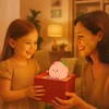 Bedee MINKŠTA NAKTINĖ LEMPA VAIKAMS PEACH LED RGB TOUCH USB ĮKROVINIMAS