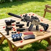 Bedee Snaiperio šautuvas M416 su plastikinėmis kulkomis Pistoletas su taikikliu ir lazeriu