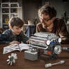 Bedee V8 vidaus degimo variklio statybinių blokų rinkinys su rankomis surinktu modeliu su šviesa