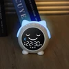 Bedee ZEGAR BUDZIK DLA DZIECI EMOJI Naktinė lempa LED akumuliatorius EMOTIKONY ALARM