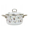 BELIS EMALINIS PUODAS SU DANGIU 5,5L 24CM KREMAS